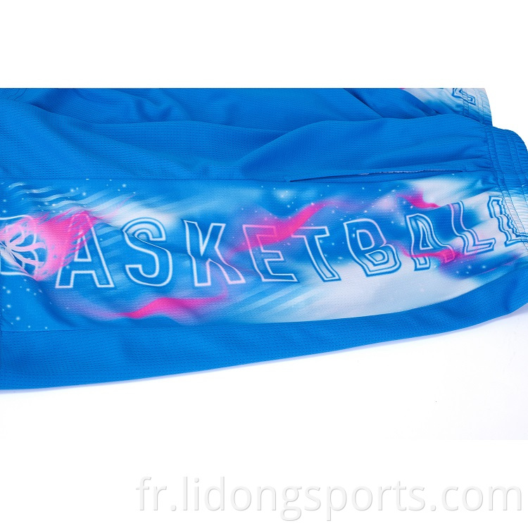 Uniforme de basket-ball court pour hommes uniformes de basket-ball de basket-ball uniforme de basket-ball personnalisé